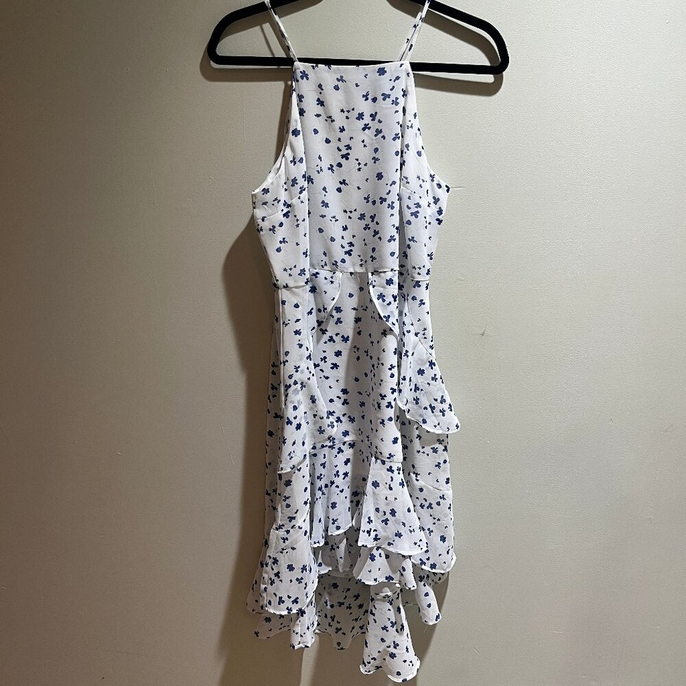 Banana Republic Factory High Neck Ruffle Dress